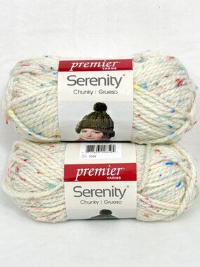 Premier Yarns Serenity Chunky Speckled Yarn Aran 109 Yds Each - Two New Skeins
